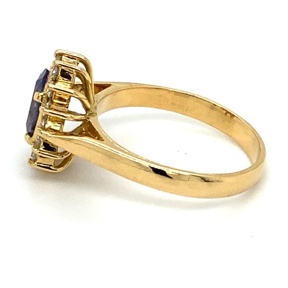 GIA Certified Color Change Sapphire 1.69ct 18K Rng - Picture 6 of 8